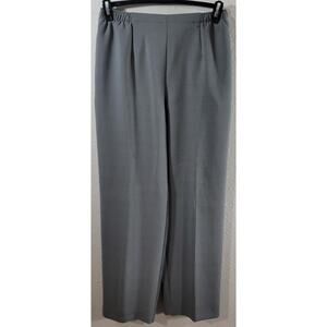 Draper's & Damon's Black White Plaid Flat Front Pull On Pants PM Lightweight